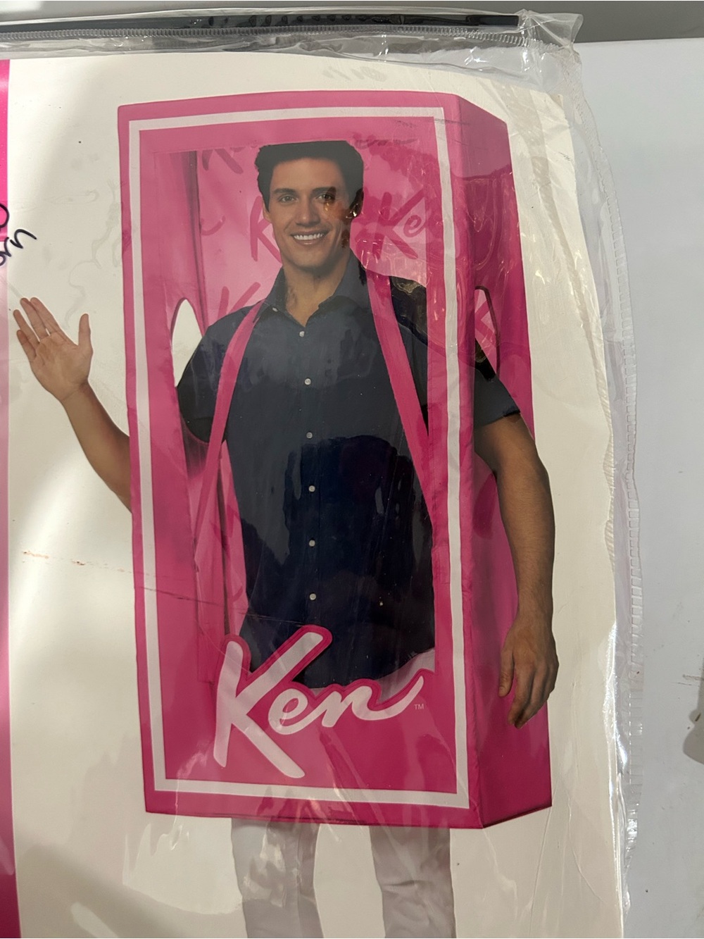 Spirit Men's Ken Box Costume in Bright Pink